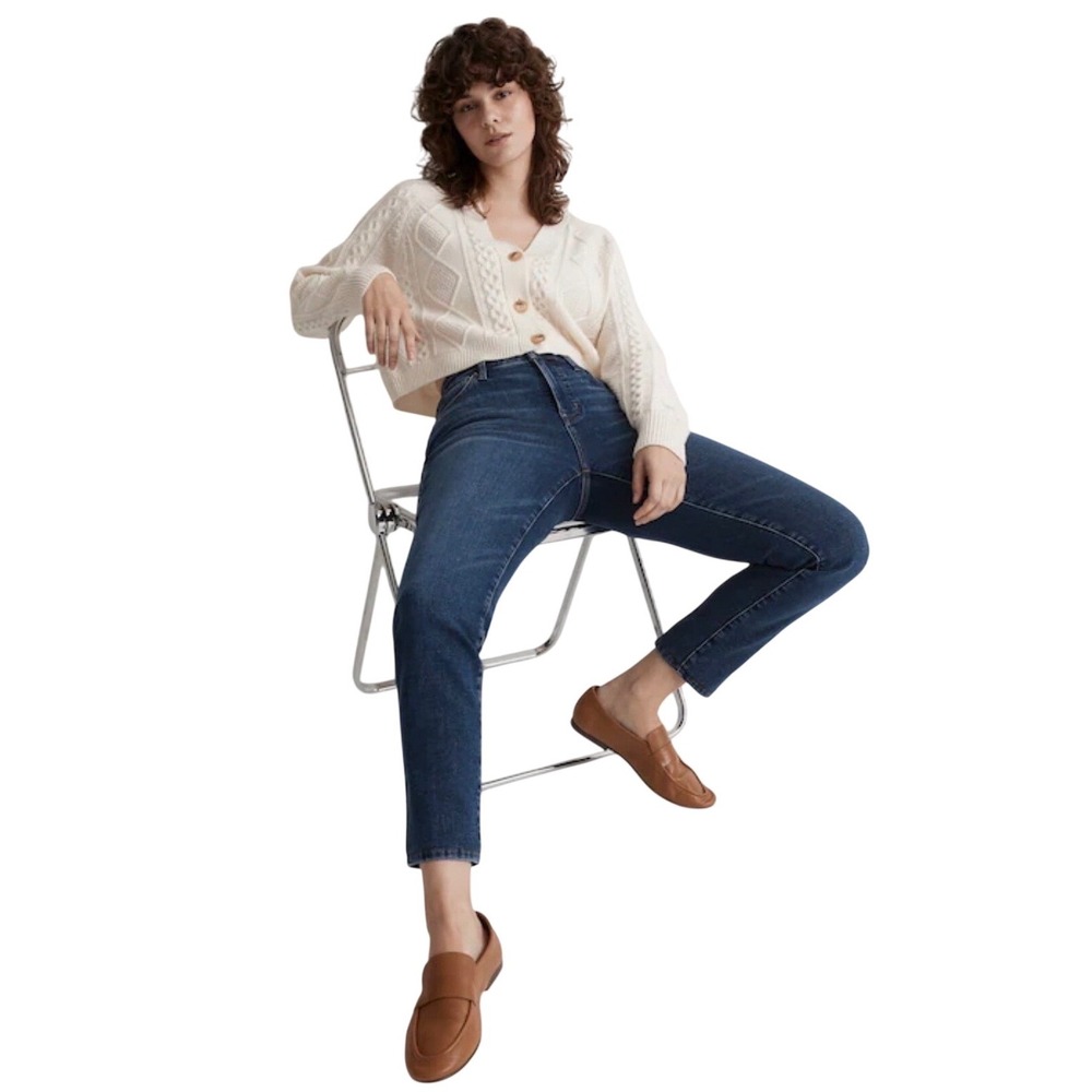 Madewell Curvy Stovepipe Jeans Dark Wash High Rise Womens‎ Size 27P